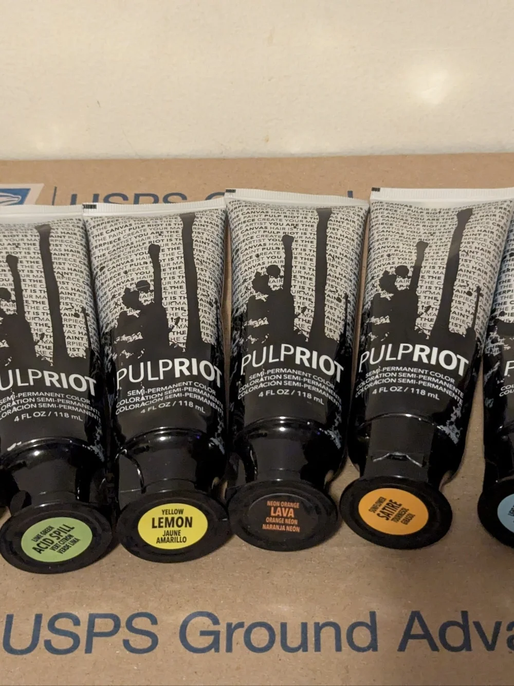Lot of 6 Pulp Riot Semi-Permanent Hair Color